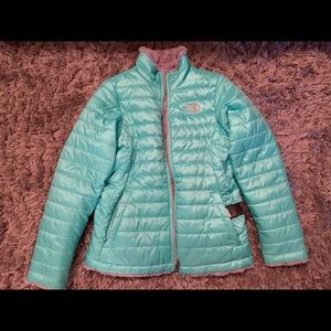 Girls Large Reversible North Face Jacket